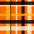 Autumn themed orange and black plaid pattern