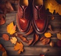 Autumn Shoes Fashion Style Background