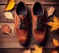 Autumn Shoes Fashion Style Background