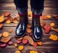 Autumn Shoes Fashion Style Background