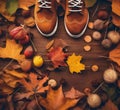 Autumn Shoes Fashion Style Background