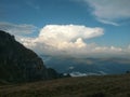 Autumn time at high altitudes in top of the rocky mountains