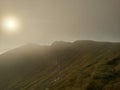 Autumn time at high altitudes in top of the rocky mountains