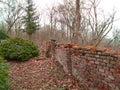 Autumn time in the old abandoned and ransacked Jewish cemetery