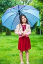 Autumn time. small girl hold cute kitten. kid love her pet. human and animals. love and care. fluffy cat in hand of Royalty Free Stock Photo