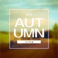 Autumn time vector hipster printable poster