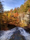 Autumn top piney falls waterfall nature art