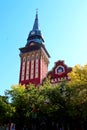 In the autumn the tower of the Subotica Town Hall