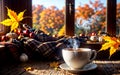 Autumn Tranquility Cozy Moments by the Window Royalty Free Stock Photo