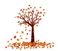 Autumn tree. Fall Leaves Background Royalty Free Stock Photo