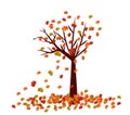 Autumn tree. Fall Leaves Background