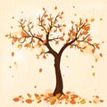 Autumn tree with leaves Royalty Free Stock Photo