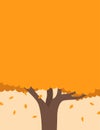 Autumn tree poster background