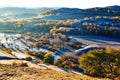 The autumn trees on riverside Royalty Free Stock Photo