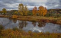 Riviere Saint Maurice in Quebce province on a cloudy day. Royalty Free Stock Photo