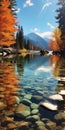 Autumn Trees And Rocks: A Whistlerian Reflection Of Fall\'s Arrival