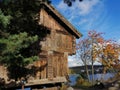 Autumn Trees Sky Hut History Old Royalty Free Stock Photo