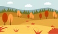 Autumn trees vector illustration Royalty Free Stock Photo