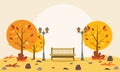 Autumn trees vector illustration Royalty Free Stock Photo