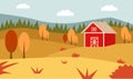 Autumn trees vector illustration Royalty Free Stock Photo