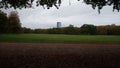 Autumn in Treptower park in Berlin city