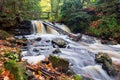 Autumn at Upper Chapel Falls - Pictured Rocks - Michigan Royalty Free Stock Photo