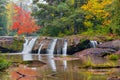 Autumn at Upper O Kun de Kun Falls Royalty Free Stock Photo