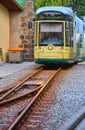 Tram number 50 at Postlingberg Hill, Linz