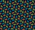 Autumn Vector Background. Tropical Palm Leaf Wallpaper. Seamless Vector Pattern