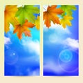 Autumn vector banners Royalty Free Stock Photo