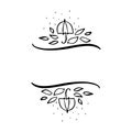 Autumn vector illustration leaves and umbrella border frame with space text background. Black brush doodle sketch with gourds for Royalty Free Stock Photo