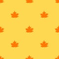 Autumn vector seamless pattern with maple leaves. warm colors. For wrapping paper decoration, covers, wallpapers Royalty Free Stock Photo