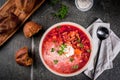 Autumn vegetable soup borscht Royalty Free Stock Photo