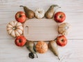 Autumn vegetables and fruits on the table. Royalty Free Stock Photo