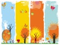 Autumn vertical banners. Royalty Free Stock Photo