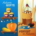 Autumn Vertical Banners Royalty Free Stock Photo