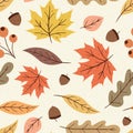 Autumn Vibes seamless pattern Royalty Free Stock Photo