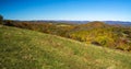 Autumn View of the Blue Ridge Mountains and Fields Royalty Free Stock Photo