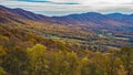 An Autumn of View of the Mountains and Goose Creek Valley Royalty Free Stock Photo