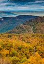 Autumn view of the Blue Ridge Mountains and Shenandoah Valley fr Royalty Free Stock Photo