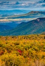 Autumn view of the Blue Ridge Mountains and Shenandoah Valley fr Royalty Free Stock Photo