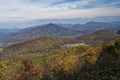 Autumn View of the Blue Ridge Mountains, Virginia, USA Royalty Free Stock Photo