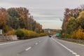 Autumn view of D11 expressway, Czech Republ Royalty Free Stock Photo