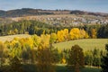 Autumn view of Dobrosov, Nachod, Czech republic