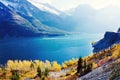 Autumn view of Going to the Sun Road Royalty Free Stock Photo