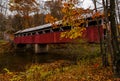 Historic Lower Humbert Covered Bridge - Autumn Splendor - Somerset County, Pennsylvania Royalty Free Stock Photo