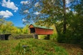 Autumn View of Historic Sinking Creek Covered Bridge Park