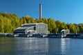 Autumn view of a hydro electric power plant in Sweden