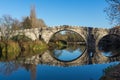 Autumn view of Kadin most - a 15th-century stone arch bridge over the Struma River at Nevestino, Bulgaria Royalty Free Stock Photo