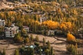 Autumn View of landscape in Leh Ladakh District ,Norther part of India